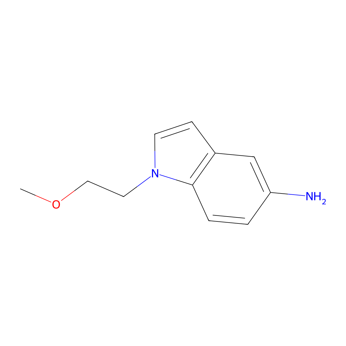 1-(2-methoxyethyl)-1H-indol-5-amine molecular structure, CAS 1152866-25-5
