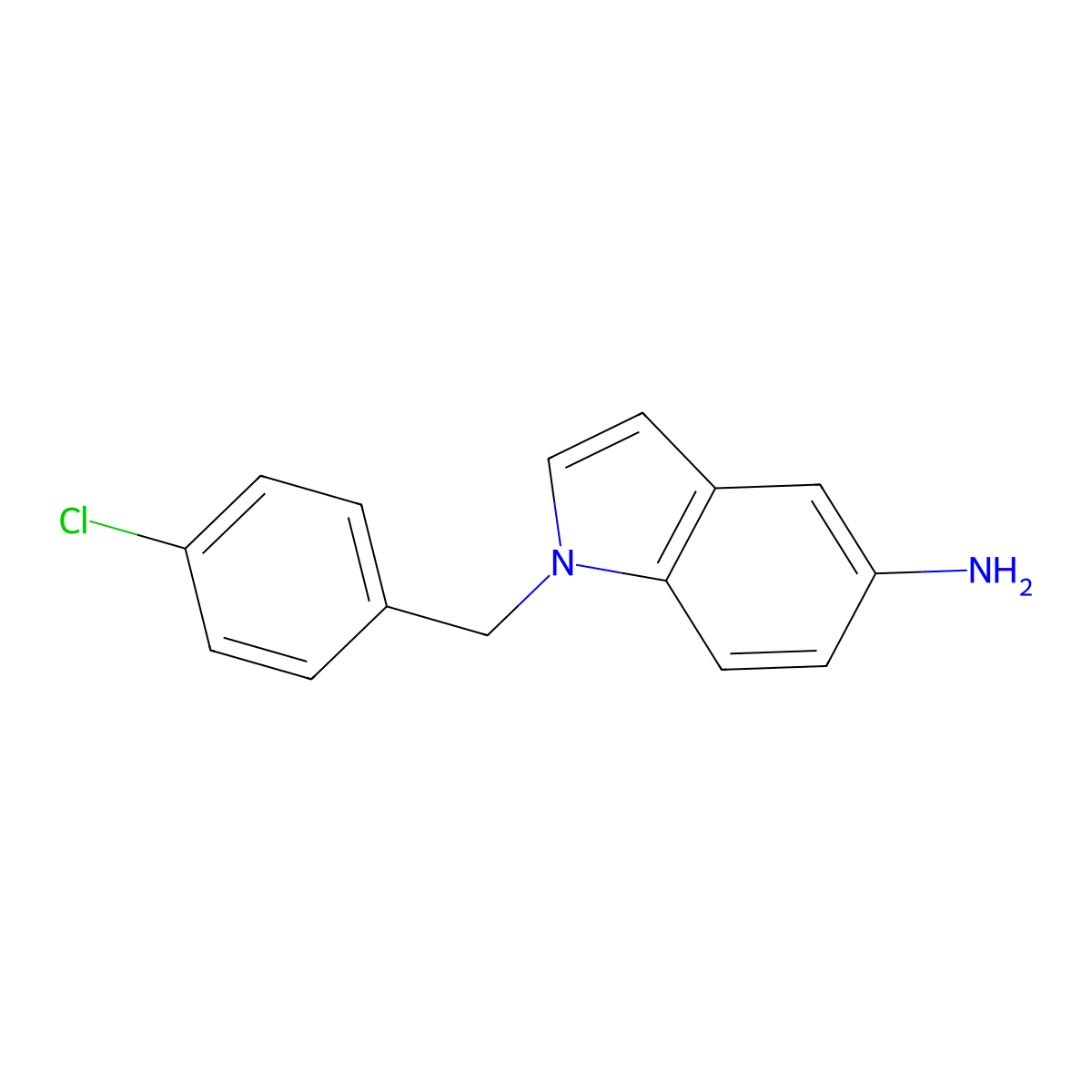 1-(4-chlorobenzyl)-1H-indol-5-amine molecular structure, CAS 1152866-42-6