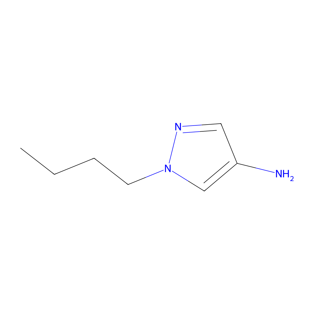 1-Butyl-1H-pyrazol-4-amine molecular structure, CAS 1152866-75-5