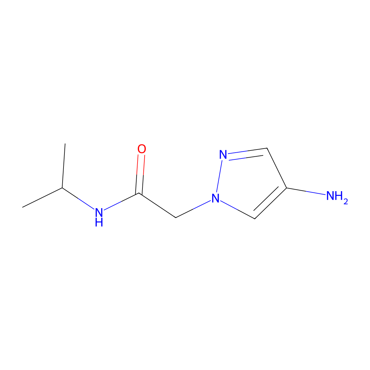 2-(4-amino-1H-pyrazol-1-yl)-N-isopropylacetamide molecular structure, CAS 1152866-97-1