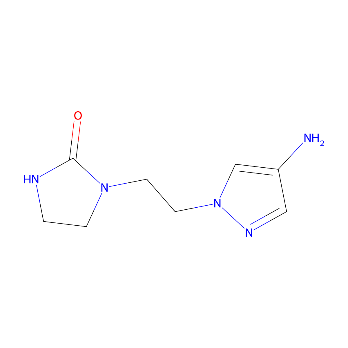 1-[2-(4-amino-1H-pyrazol-1-yl)ethyl]imidazolidin-2-one molecular structure, CAS 1152867-94-1