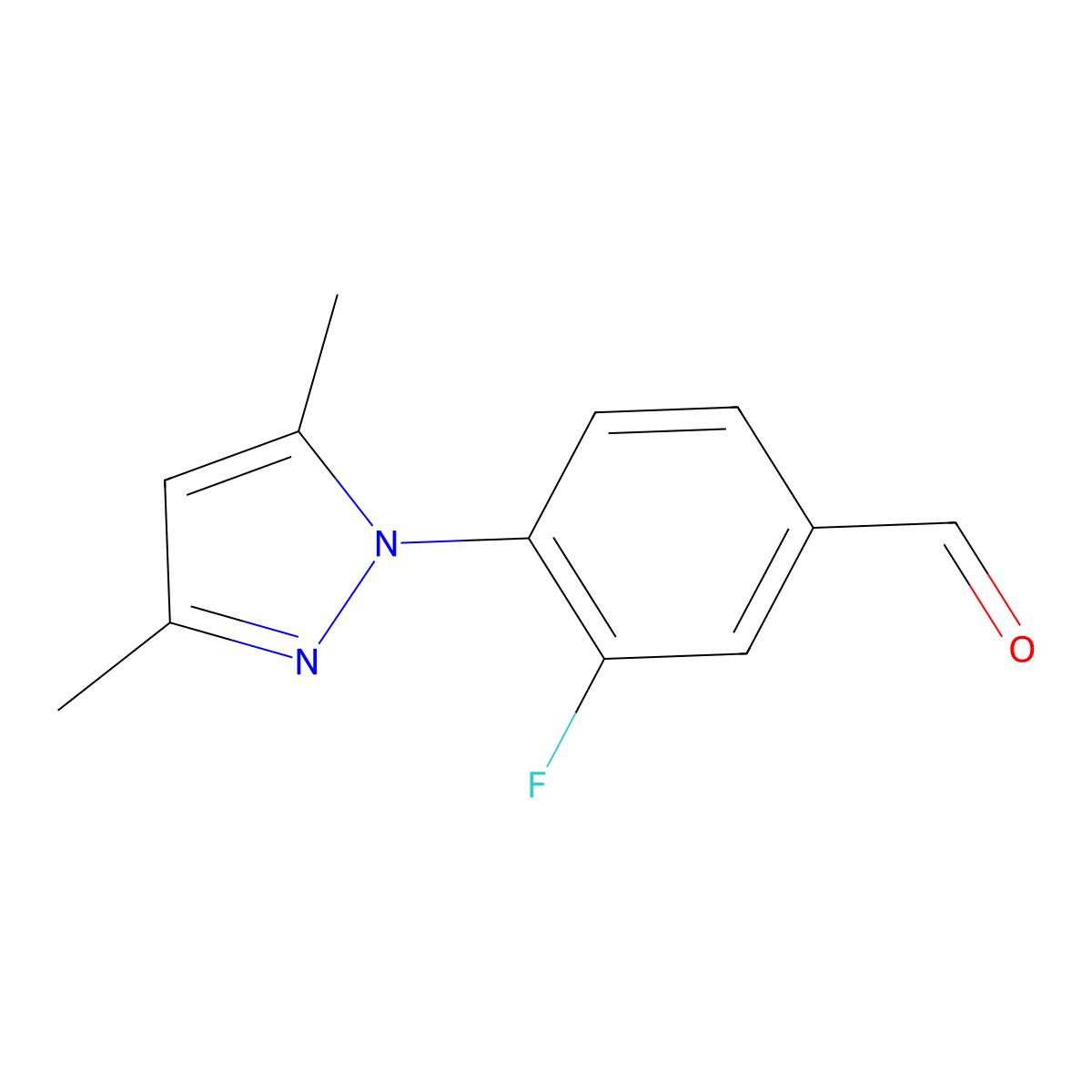 4-(3,5-Dimethyl-1h-pyrazol-1-yl)-3-fluorobenzaldehyde molecular structure, CAS 1152868-10-4
