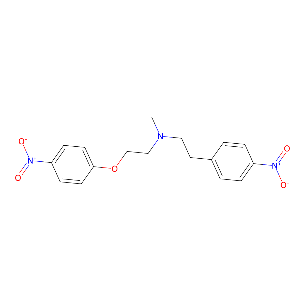 N-Methyl-2-(4-nitrophenoxy)-N-[2-(4-nitrophenyl)ethyl]ethanamine molecular structure, CAS 115287-37-1