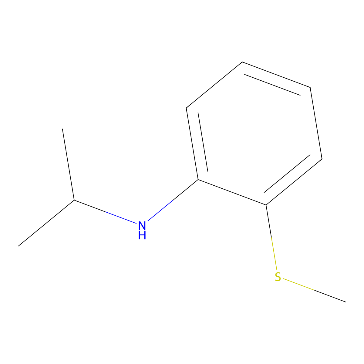 2-(methylsulfanyl)-N-(propan-2-yl)aniline molecular structure, CAS 1152870-62-6