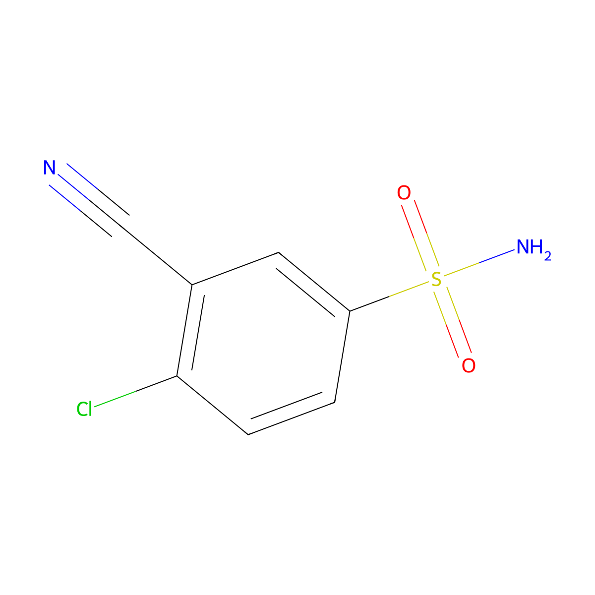 4-Chloro-3-cyanobenzenesulfonamide molecular structure, CAS 1152880-25-5