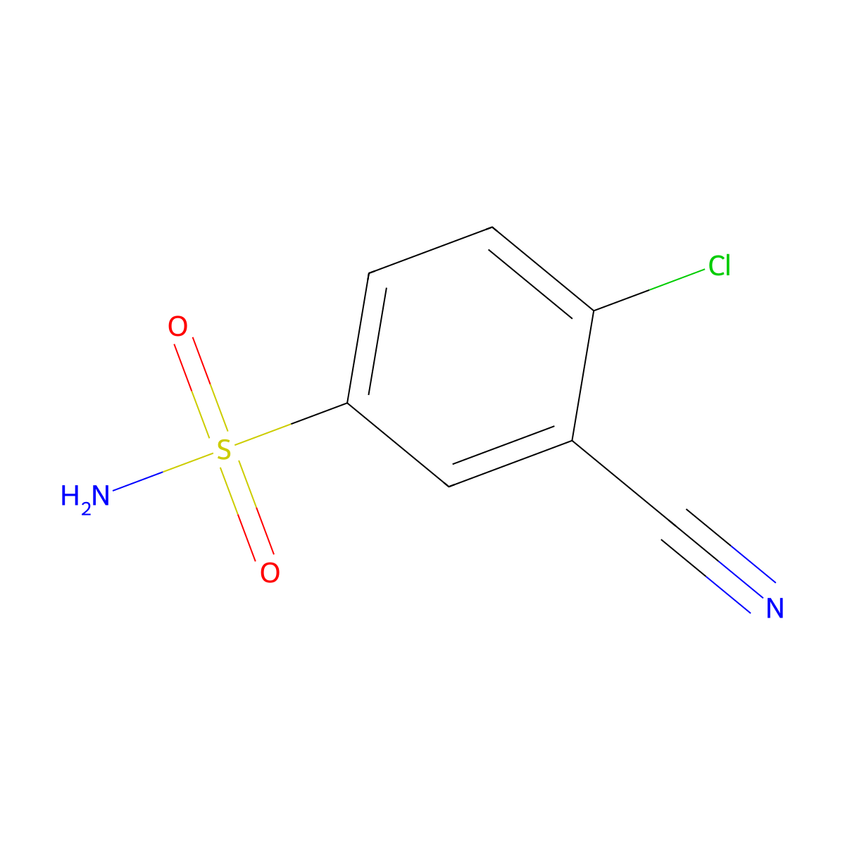 4-Chloro-3-cyanobenzenesulfonamide molecular structure, CAS 1152880-25-5