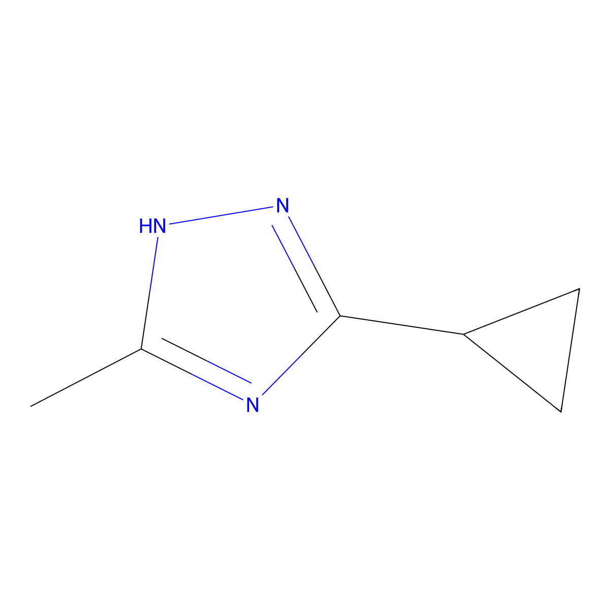 3-cyclopropyl-5-methyl-4H-1,2,4-triazole molecular structure, CAS 1152889-82-1