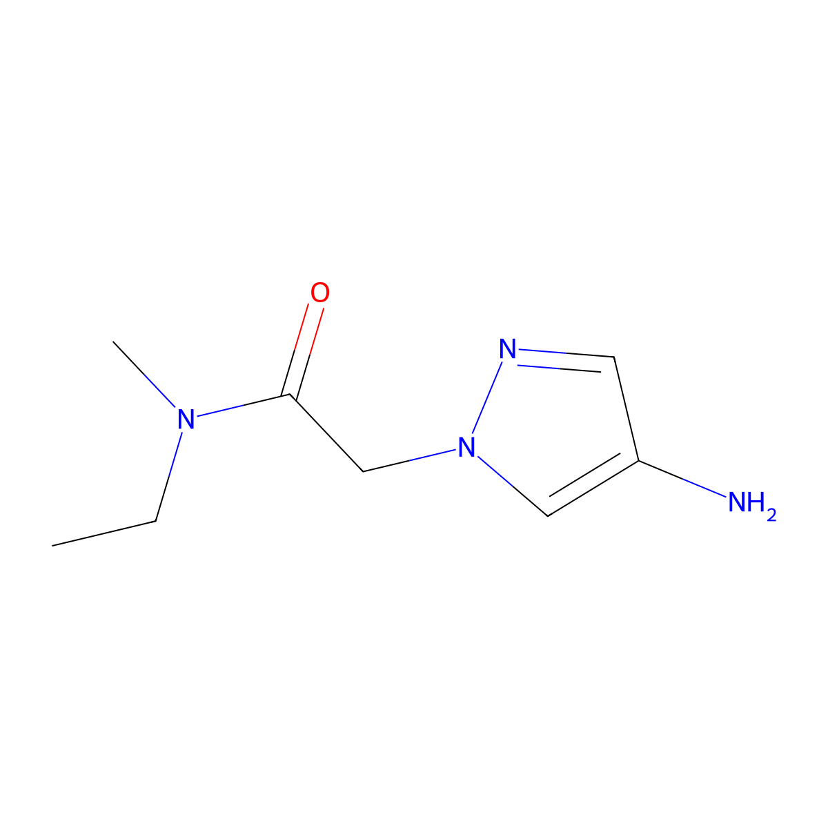 2-(4-Amino-1h-pyrazol-1-yl)-N-ethyl-N-methylacetamide molecular structure, CAS 1152890-08-8