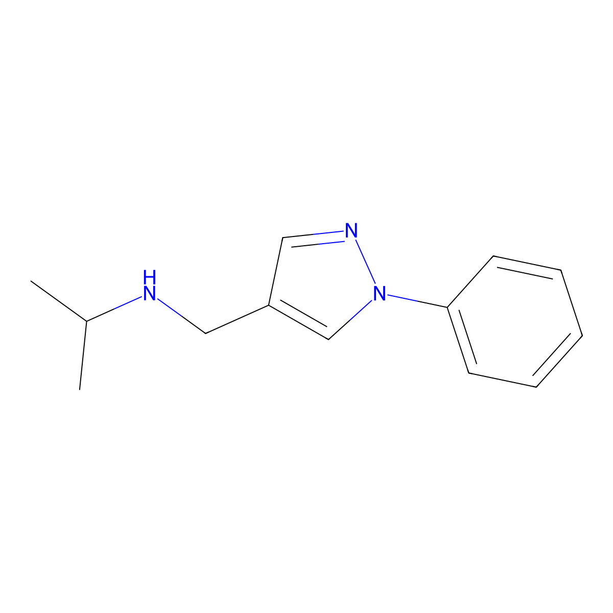 [(1-phenyl-1H-pyrazol-4-yl)methyl](propan-2-yl)amine molecular structure, CAS 1152898-13-9