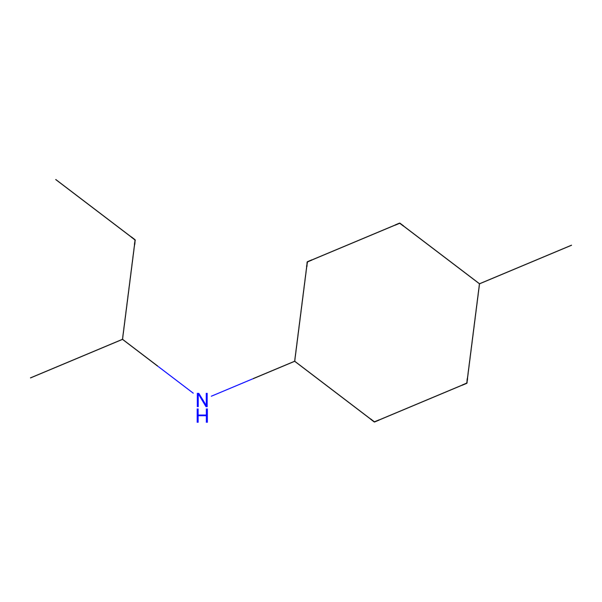 N-(butan-2-yl)-4-methylcyclohexan-1-amine molecular structure, CAS 1152898-29-7