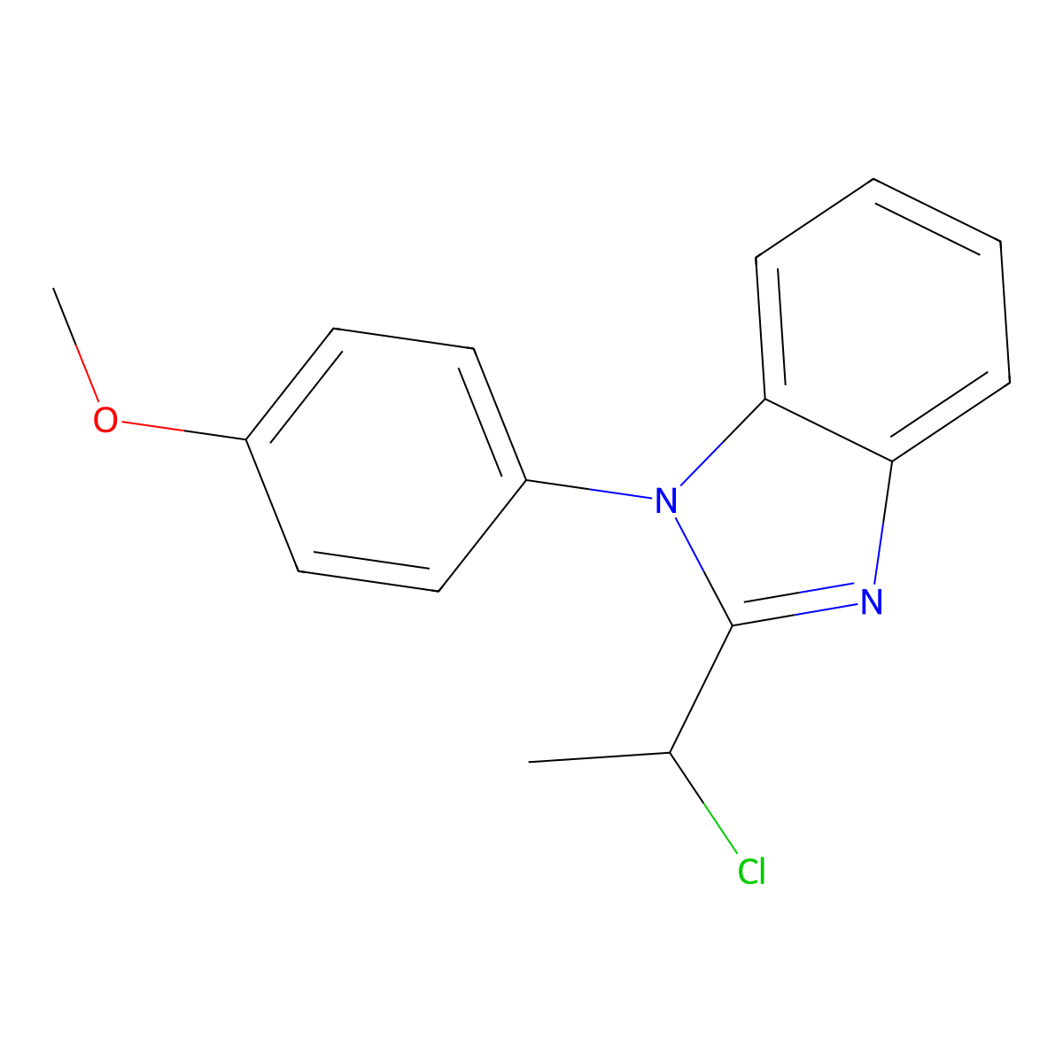 2-(1-Chloroethyl)-1-(4-methoxyphenyl)-1H-benzo[D]imidazole molecular structure, CAS 1152898-87-7