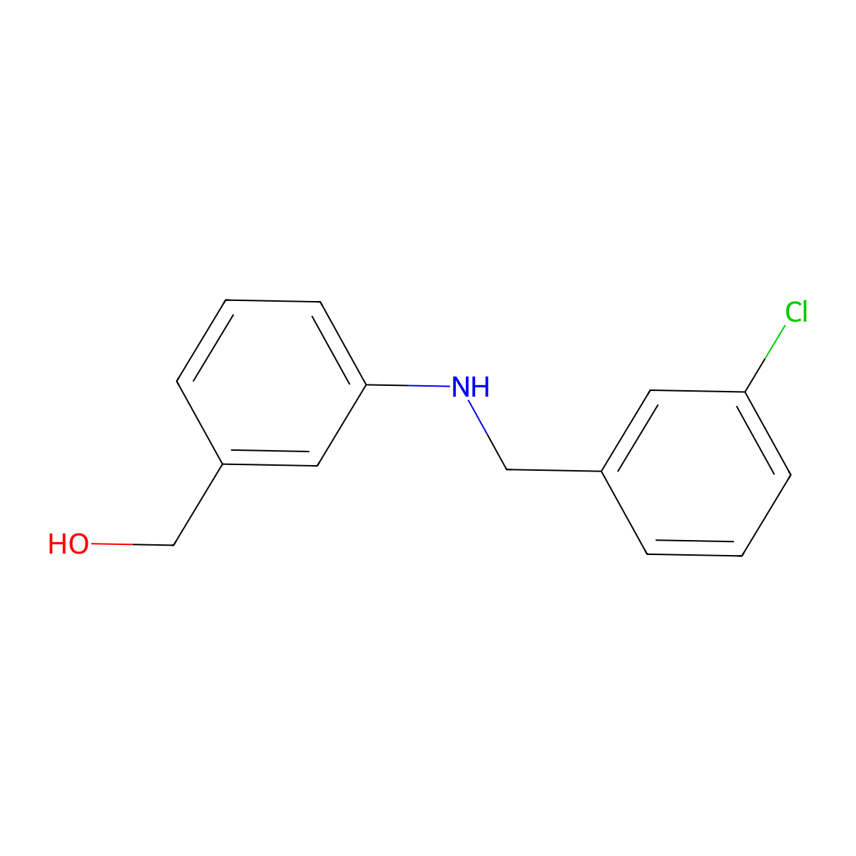 (3-((3-Chlorobenzyl)amino)phenyl)methanol molecular structure, CAS 1152899-09-6