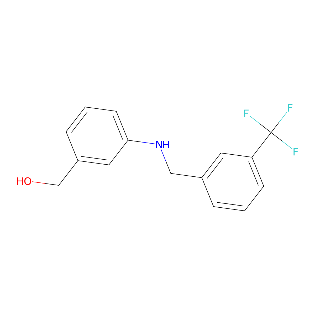 [3-({[3-(Trifluoromethyl)phenyl]methyl}amino)phenyl]methanol molecular structure, CAS 1152899-84-7