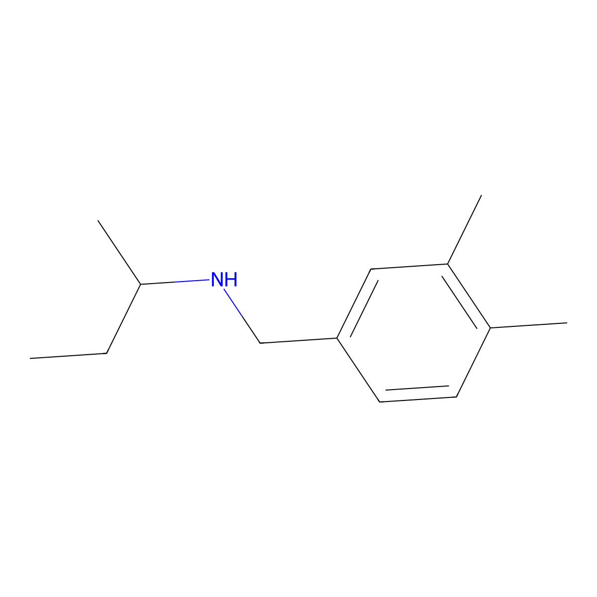 (Butan-2-yl)[(3,4-dimethylphenyl)methyl]amine molecular structure, CAS 1152904-25-0