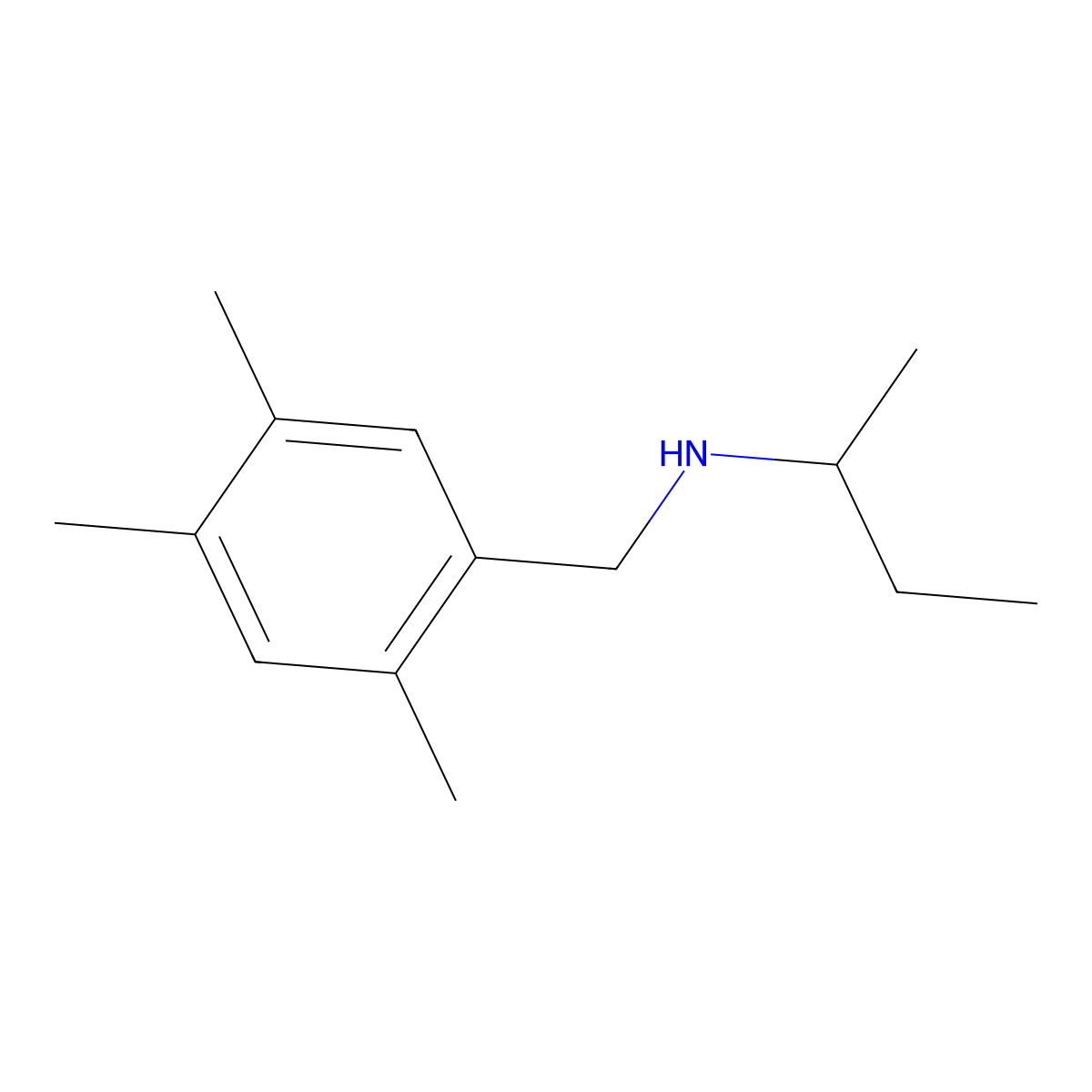 (Butan-2-yl)[(2,4,5-trimethylphenyl)methyl]amine molecular structure, CAS 1152904-46-5