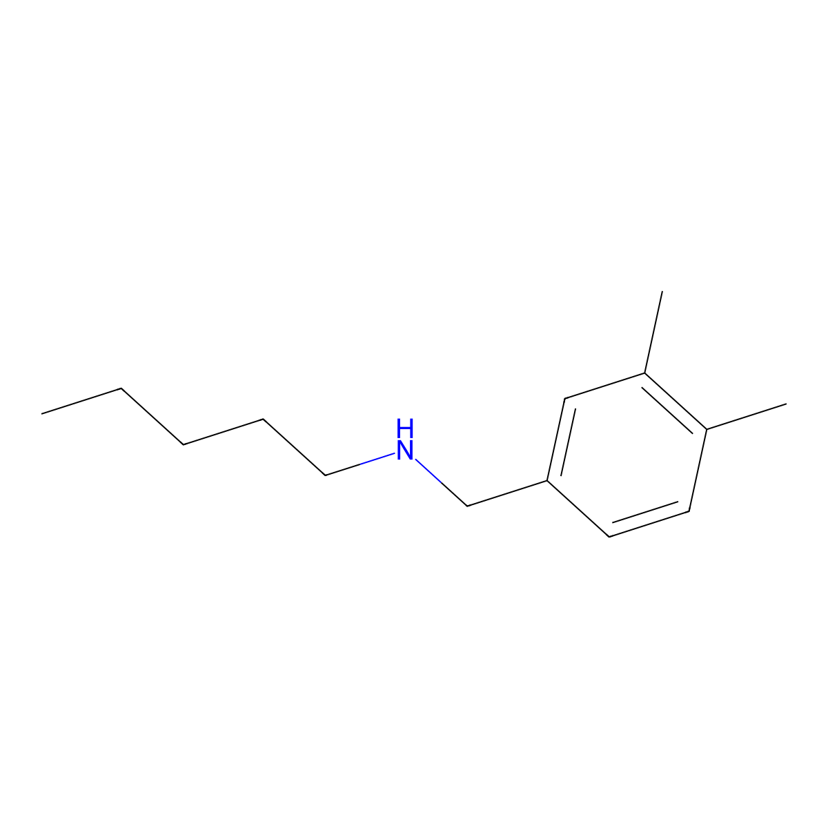 [(3,4-Dimethylphenyl)methyl](pentyl)amine molecular structure, CAS 1152904-68-1