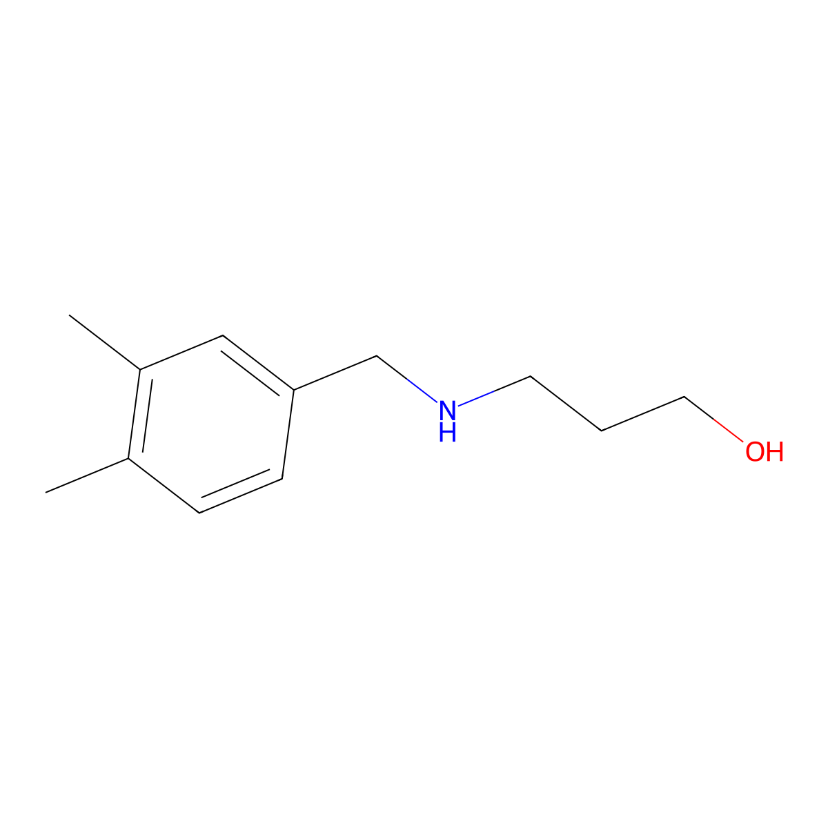 3-{[(3,4-Dimethylphenyl)methyl]amino}propan-1-ol molecular structure, CAS 1152905-45-7