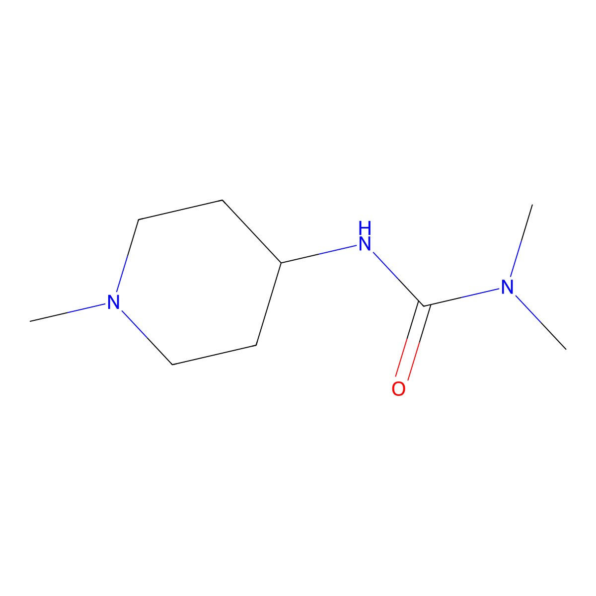 3,3-Dimethyl-1-(1-methylpiperidin-4-YL)urea molecular structure, CAS 115291-14-0