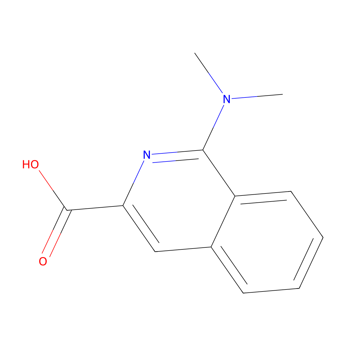 1-(Dimethylamino)isoquinoline-3-carboxylic acid molecular structure, CAS 1152913-05-7