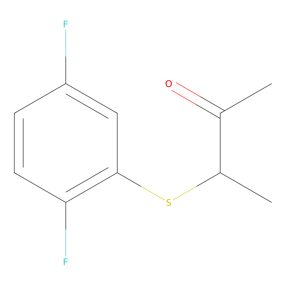 3-((2,5-Difluorophenyl)thio)butan-2-one molecular structure, CAS 1152913-53-5