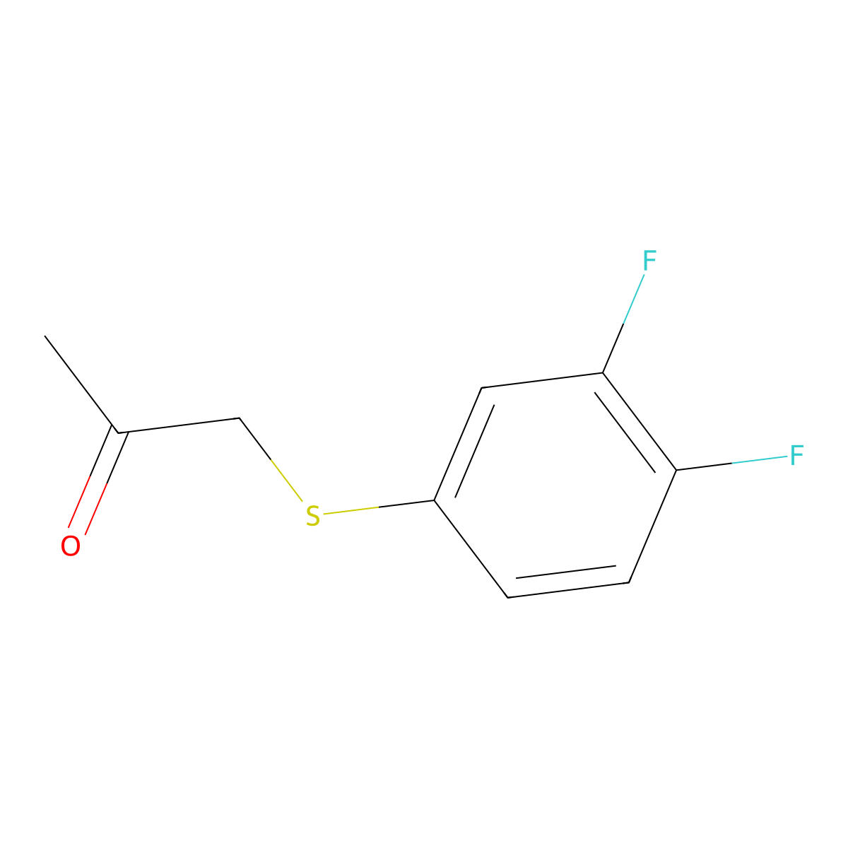 1-[(3,4-Difluorophenyl)sulfanyl]propan-2-one molecular structure, CAS 1152913-89-7