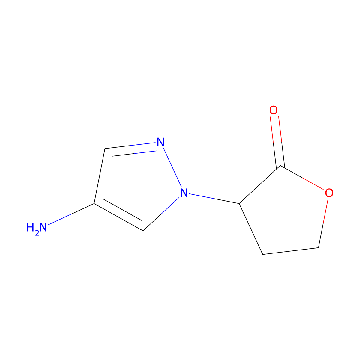 3-(4-amino-1H-pyrazol-1-yl)oxolan-2-one molecular structure, CAS 1152914-29-8