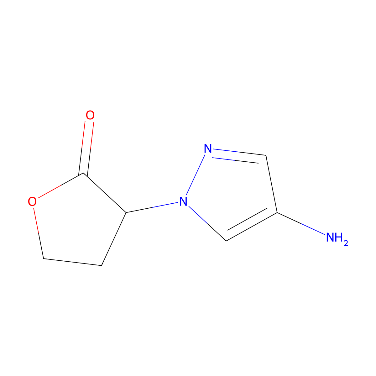 3-(4-amino-1H-pyrazol-1-yl)oxolan-2-one molecular structure, CAS 1152914-29-8