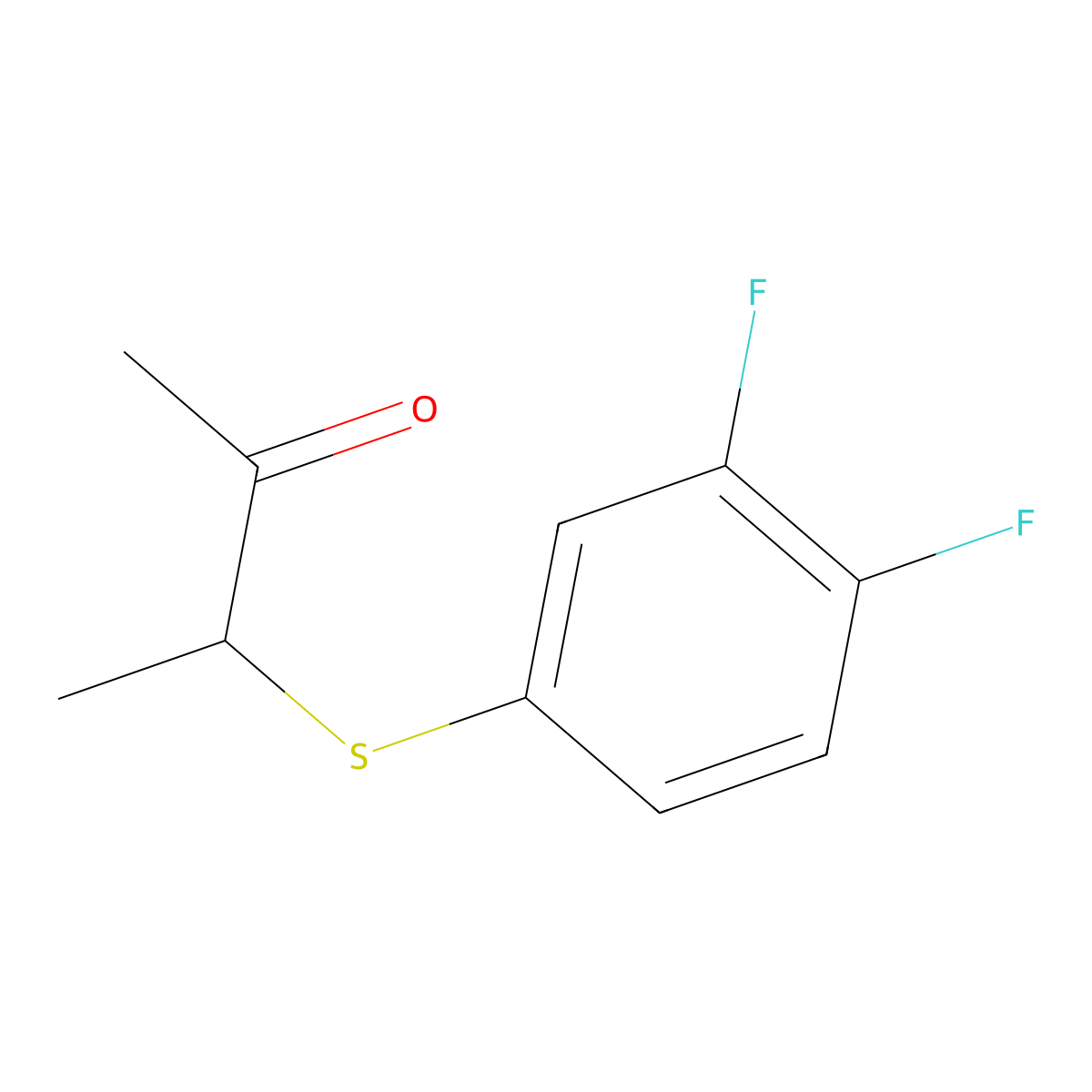 3-[(3,4-Difluorophenyl)sulfanyl]butan-2-one molecular structure, CAS 1152914-99-2