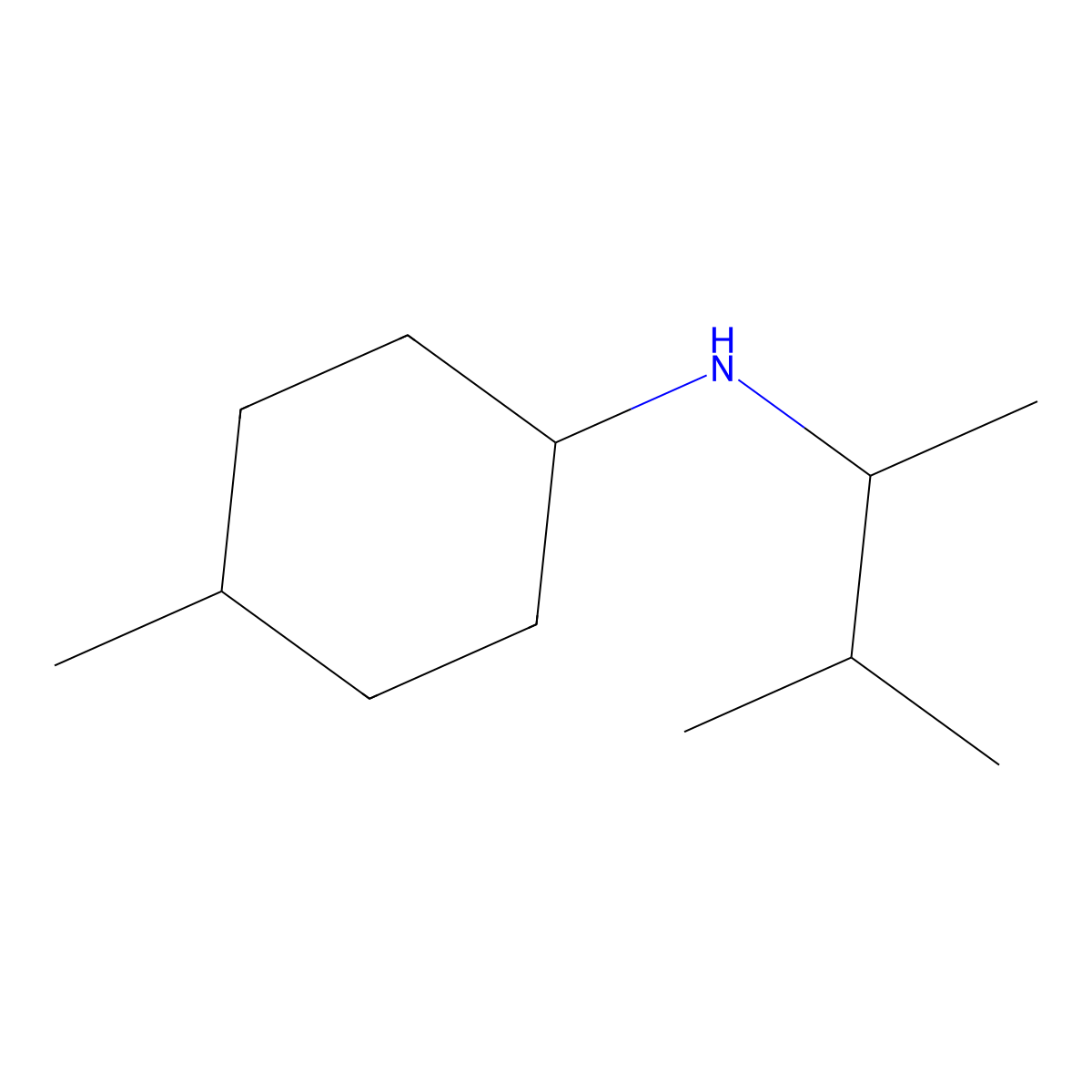 4-methyl-N-(3-methylbutan-2-yl)cyclohexan-1-amine molecular structure, CAS 1152915-90-6