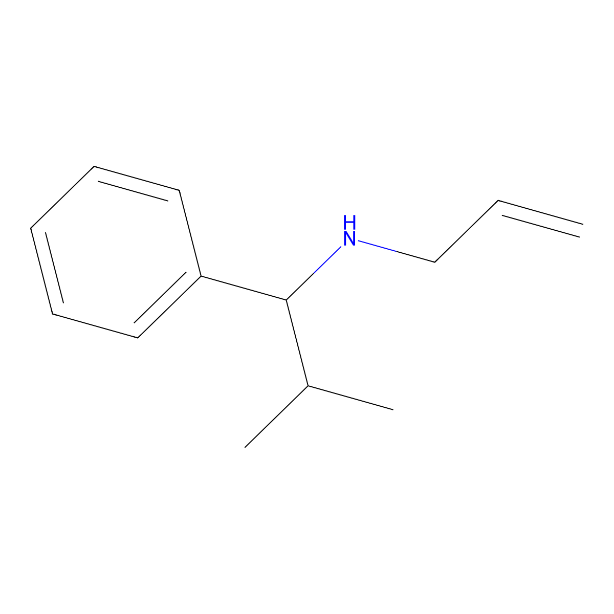 (2-Methyl-1-phenylpropyl)(prop-2-en-1-yl)amine molecular structure, CAS 1152918-57-4