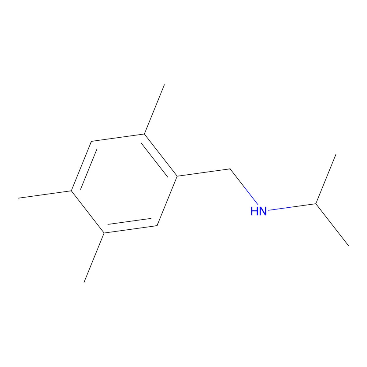 (Propan-2-yl)[(2,4,5-trimethylphenyl)methyl]amine molecular structure, CAS 1152924-99-6