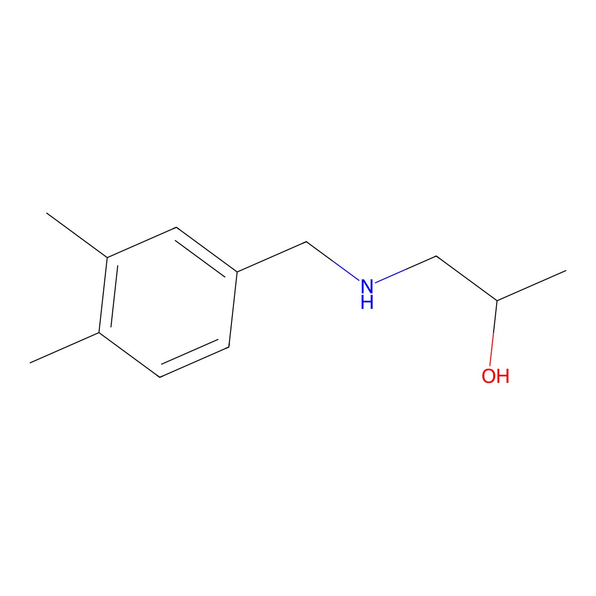 1-{[(3,4-Dimethylphenyl)methyl]amino}propan-2-ol molecular structure, CAS 1152926-89-0