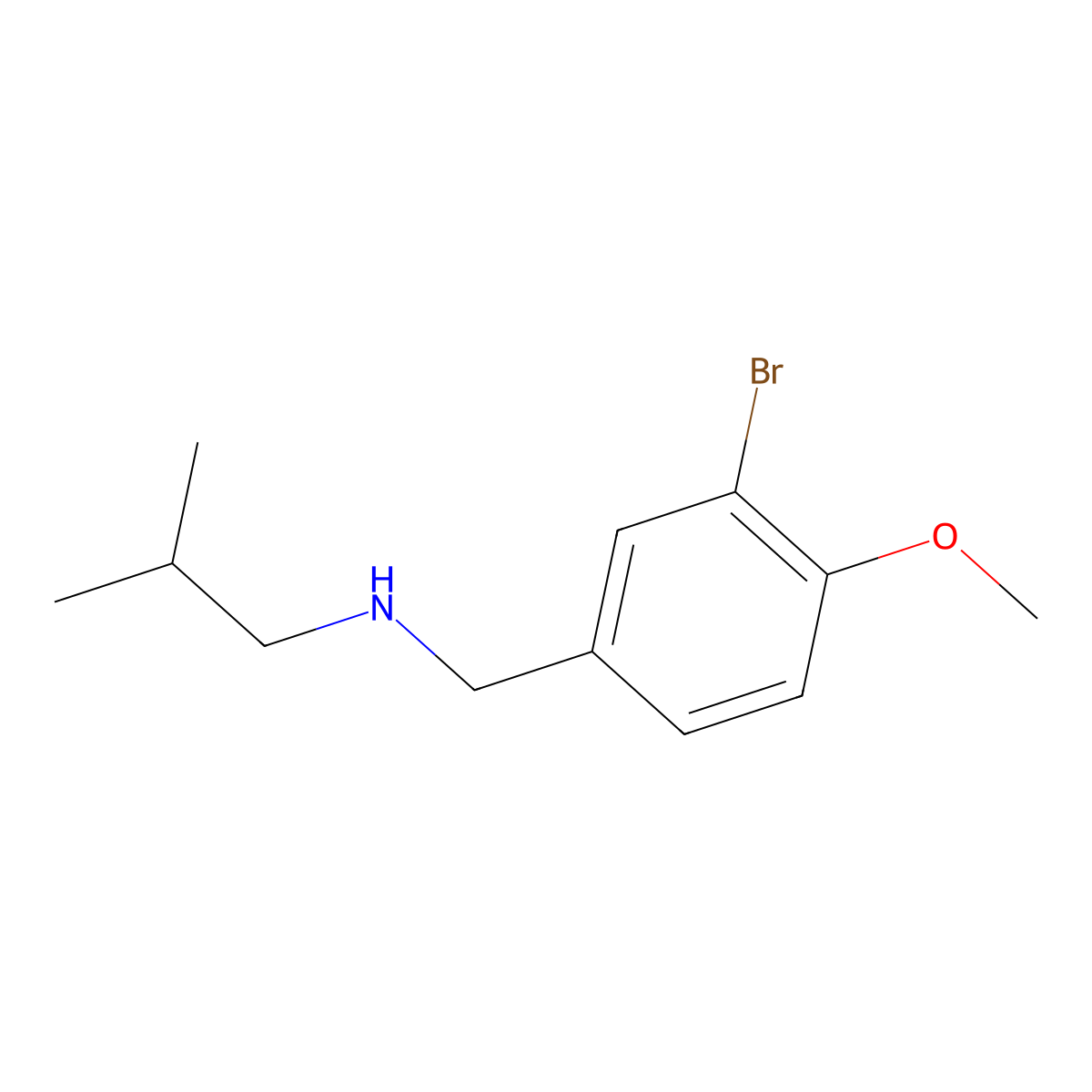 [(3-Bromo-4-methoxyphenyl)methyl](2-methylpropyl)amine molecular structure, CAS 1152927-58-6