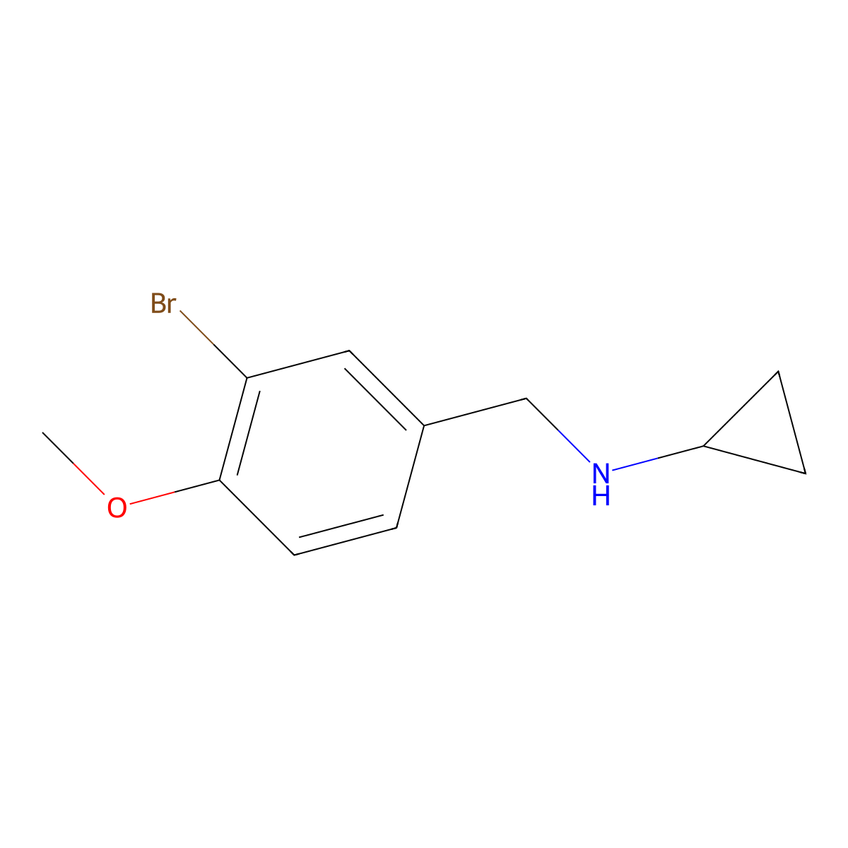 N-[(3-bromo-4-methoxyphenyl)methyl]cyclopropanamine molecular structure, CAS 1152928-07-8