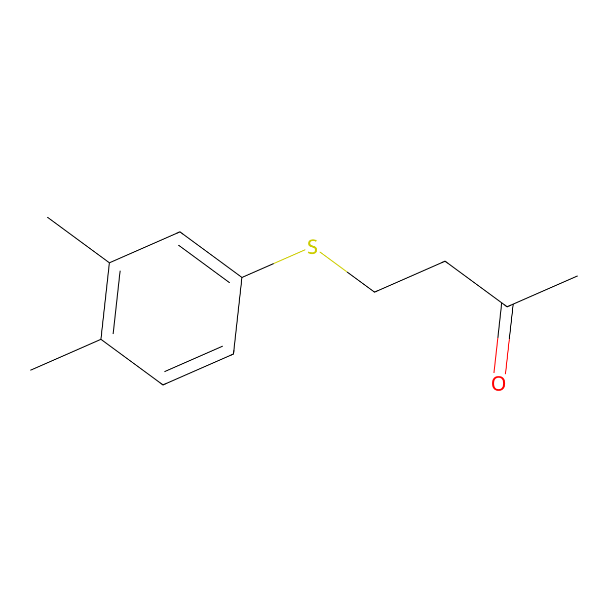 4-((3,4-Dimethylphenyl)thio)butan-2-one molecular structure, CAS 1152931-68-4