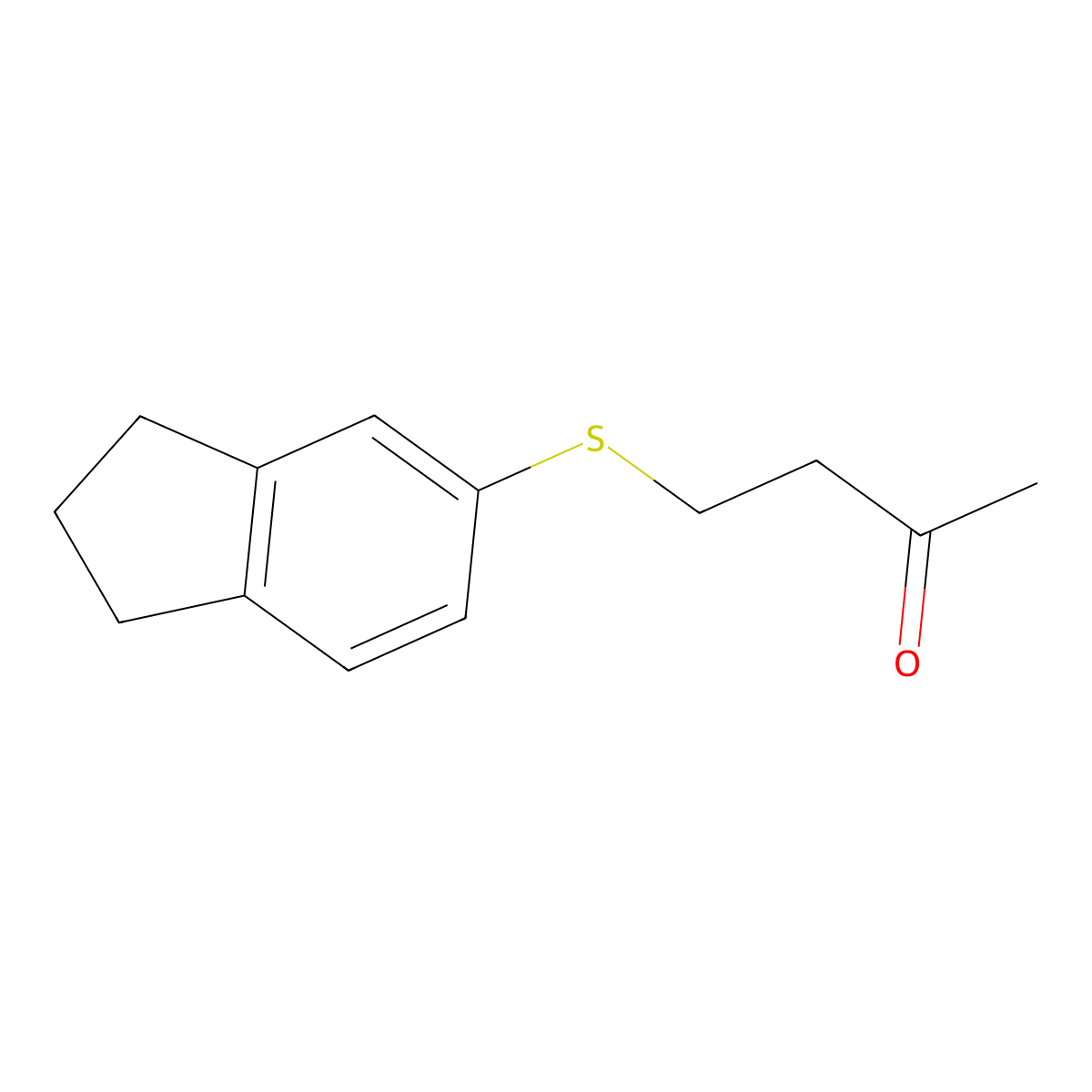 4-(2,3-dihydro-1H-inden-5-ylsulfanyl)butan-2-one molecular structure, CAS 1152931-81-1