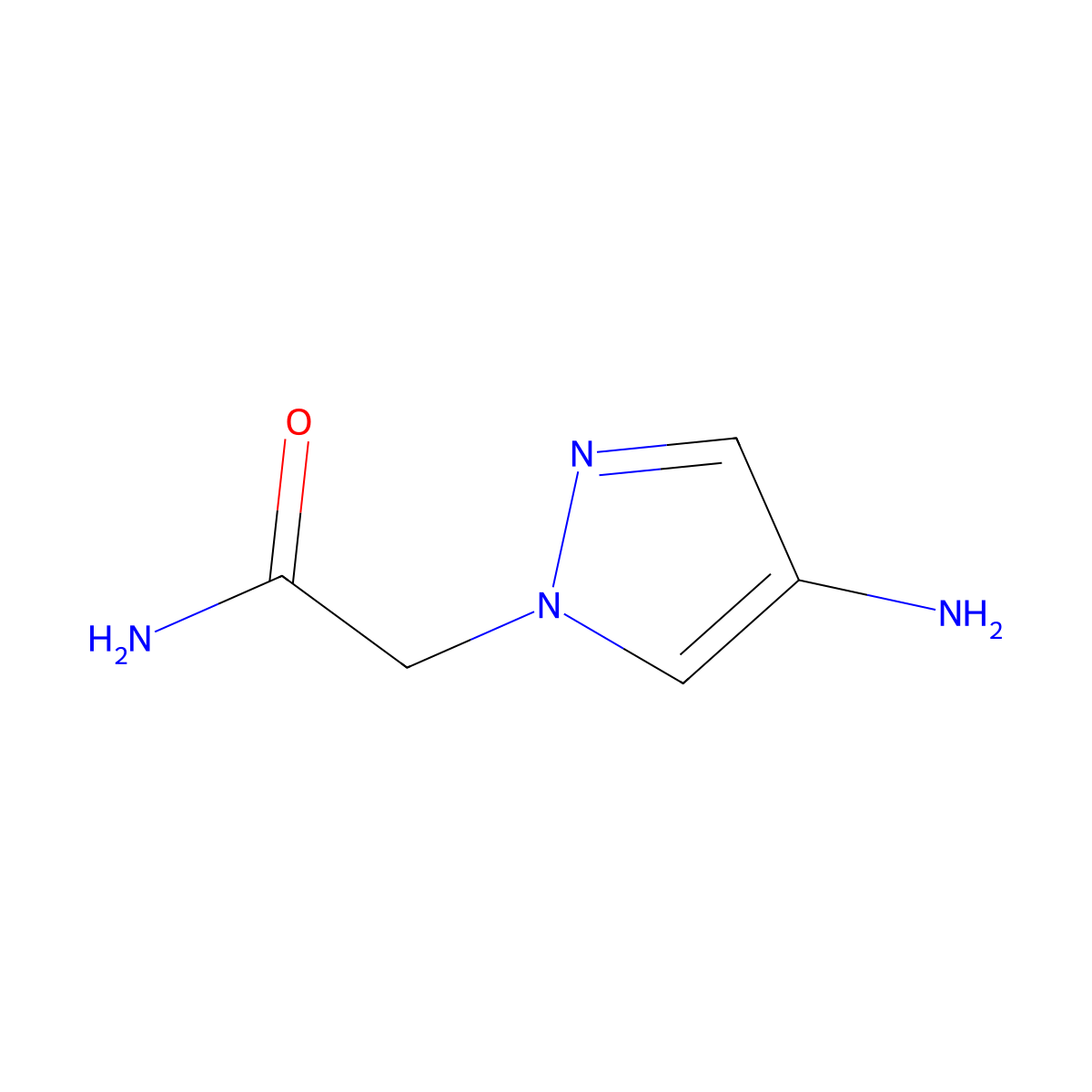 2-(4-amino-1H-pyrazol-1-yl)acetamide molecular structure, CAS 1152939-86-0