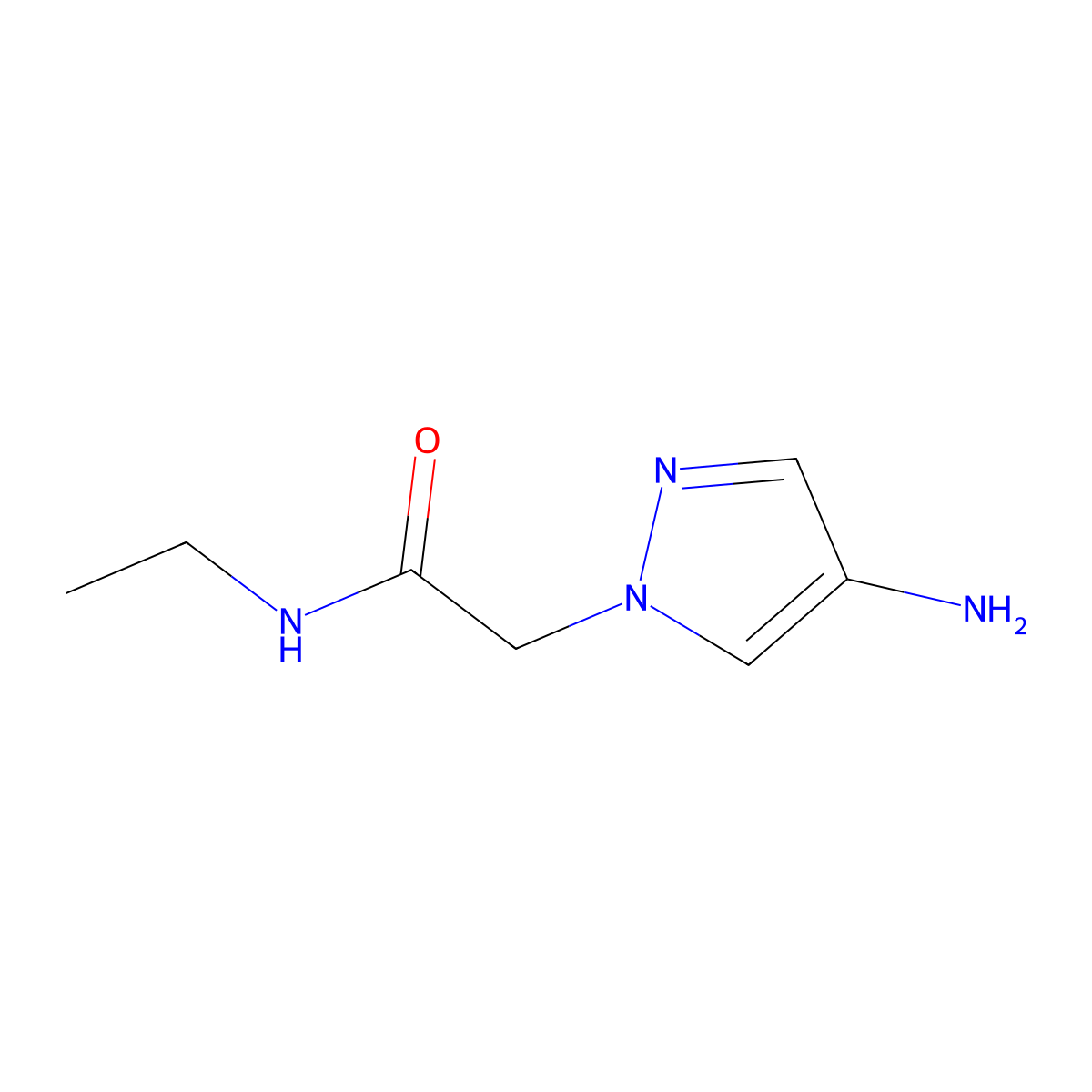 2-(4-amino-1H-pyrazol-1-yl)-N-ethylacetamide molecular structure, CAS 1152939-93-9