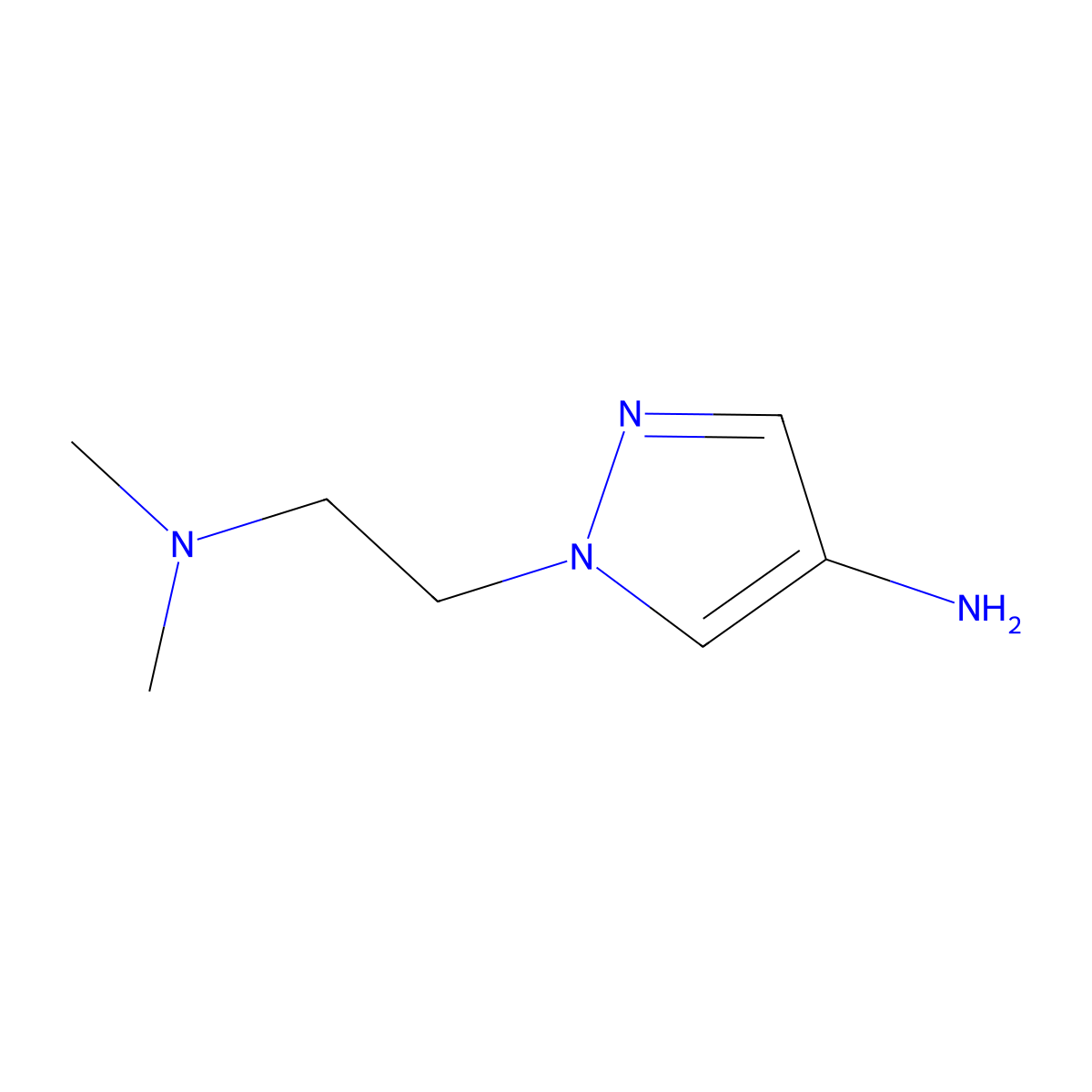 1-(2-(Dimethylamino)ethyl)-1H-pyrazol-4-amine molecular structure, CAS 1152939-98-4