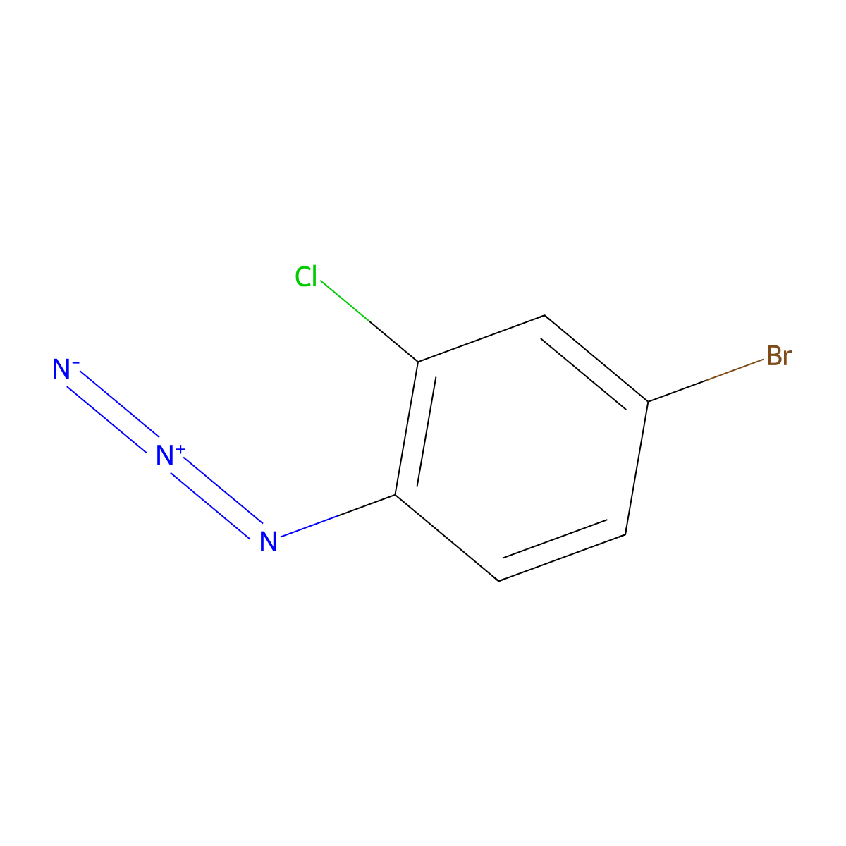 1-Azido-4-bromo-2-chlorobenzene molecular structure, CAS 1152943-47-9