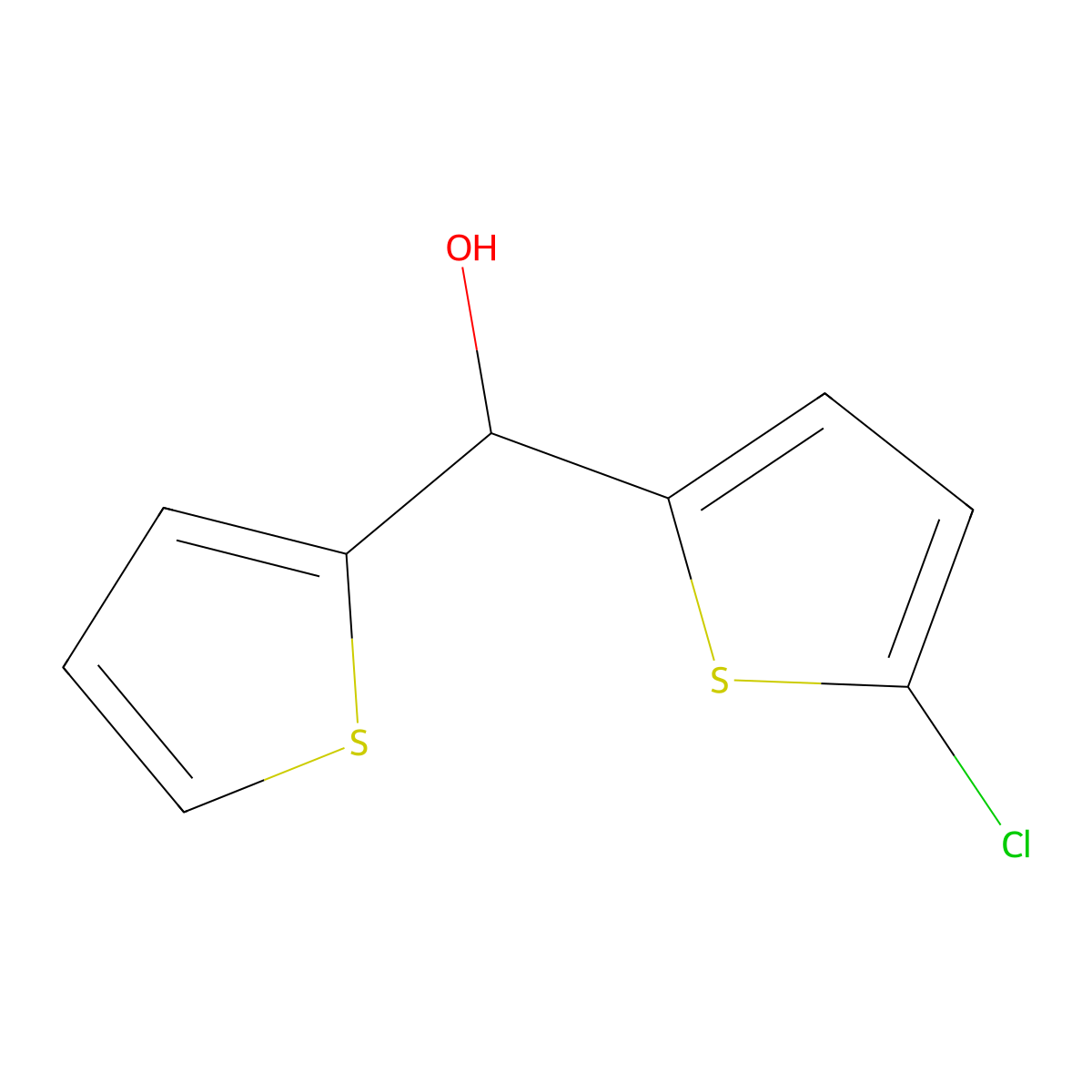 2-Chloro-5-thienyl-(2-thienyl)methanol molecular structure, CAS 1152950-52-1