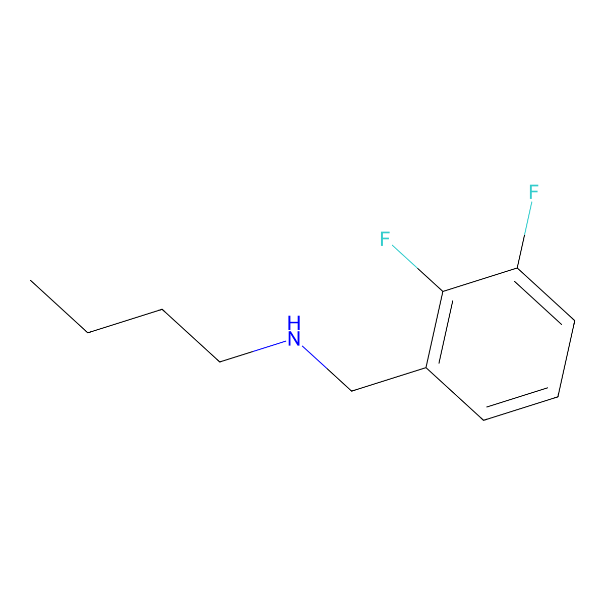 Butyl[(2,3-difluorophenyl)methyl]amine molecular structure, CAS 1152951-19-3