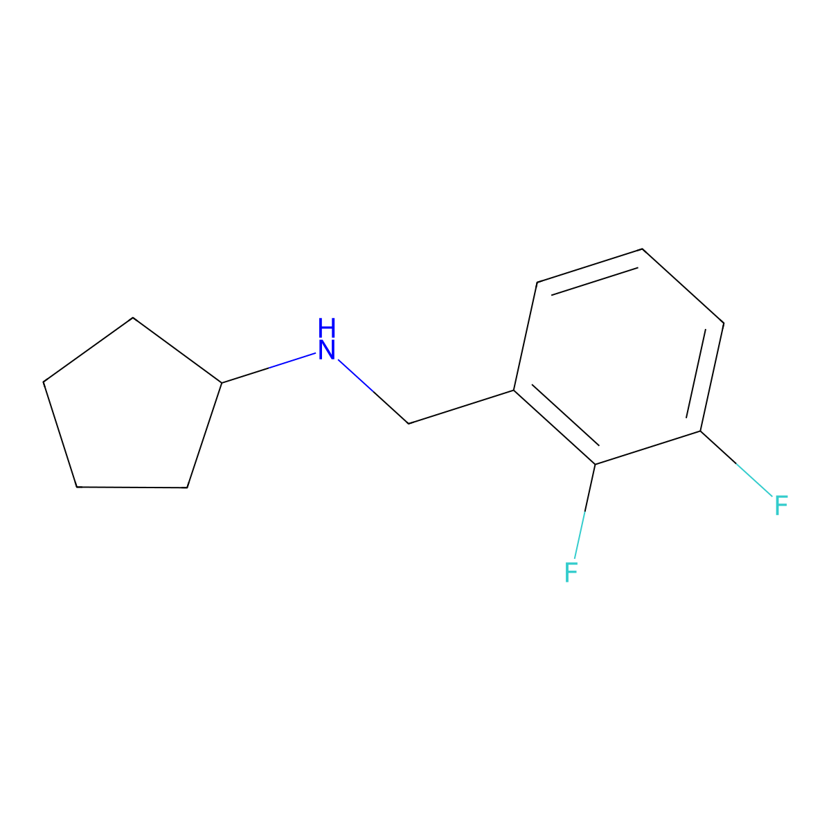 N-[(2,3-difluorophenyl)methyl]cyclopentanamine molecular structure, CAS 1152951-46-6