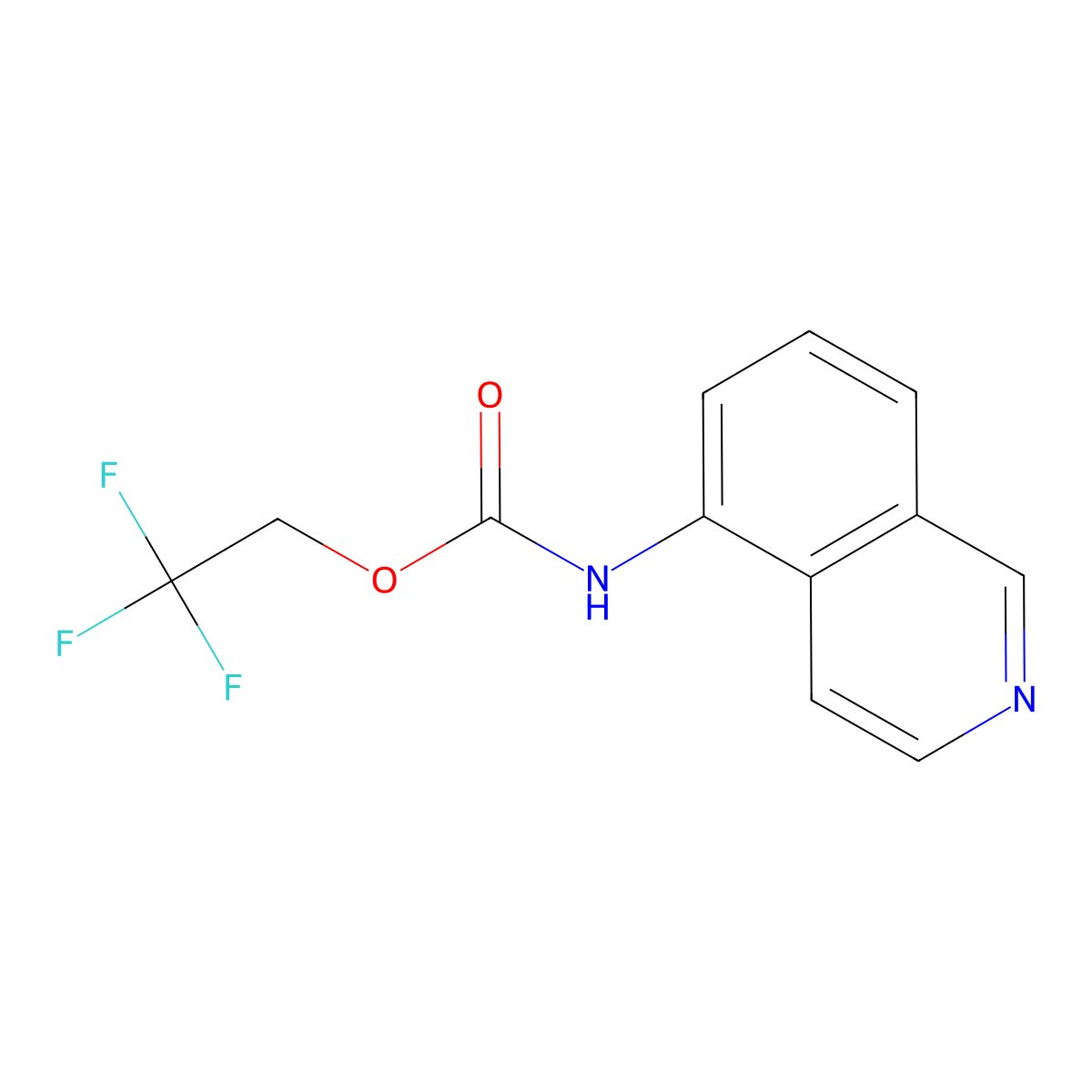 2,2,2-trifluoroethyl N-(isoquinolin-5-yl)carbamate molecular structure, CAS 1152953-99-5