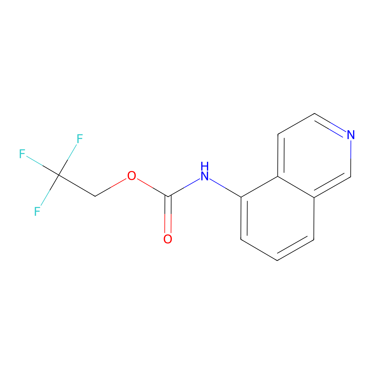 2,2,2-trifluoroethyl N-(isoquinolin-5-yl)carbamate molecular structure, CAS 1152953-99-5