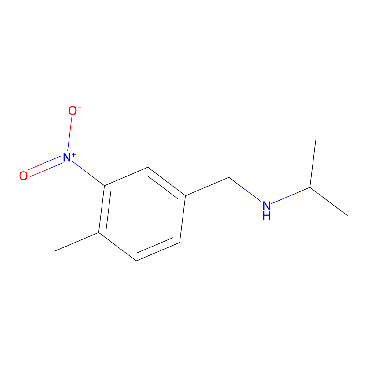 [(4-Methyl-3-nitrophenyl)methyl](propan-2-yl)amine molecular structure, CAS 1152954-17-0