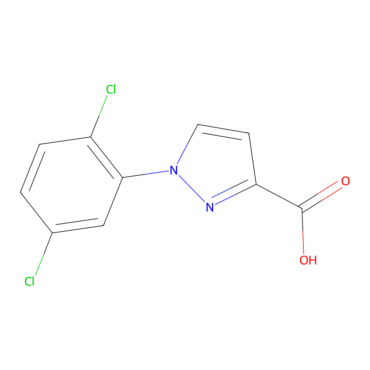 1-(2,5-Dichlorophenyl)-1h-pyrazole-3-carboxylic acid molecular structure, CAS 1152962-14-5