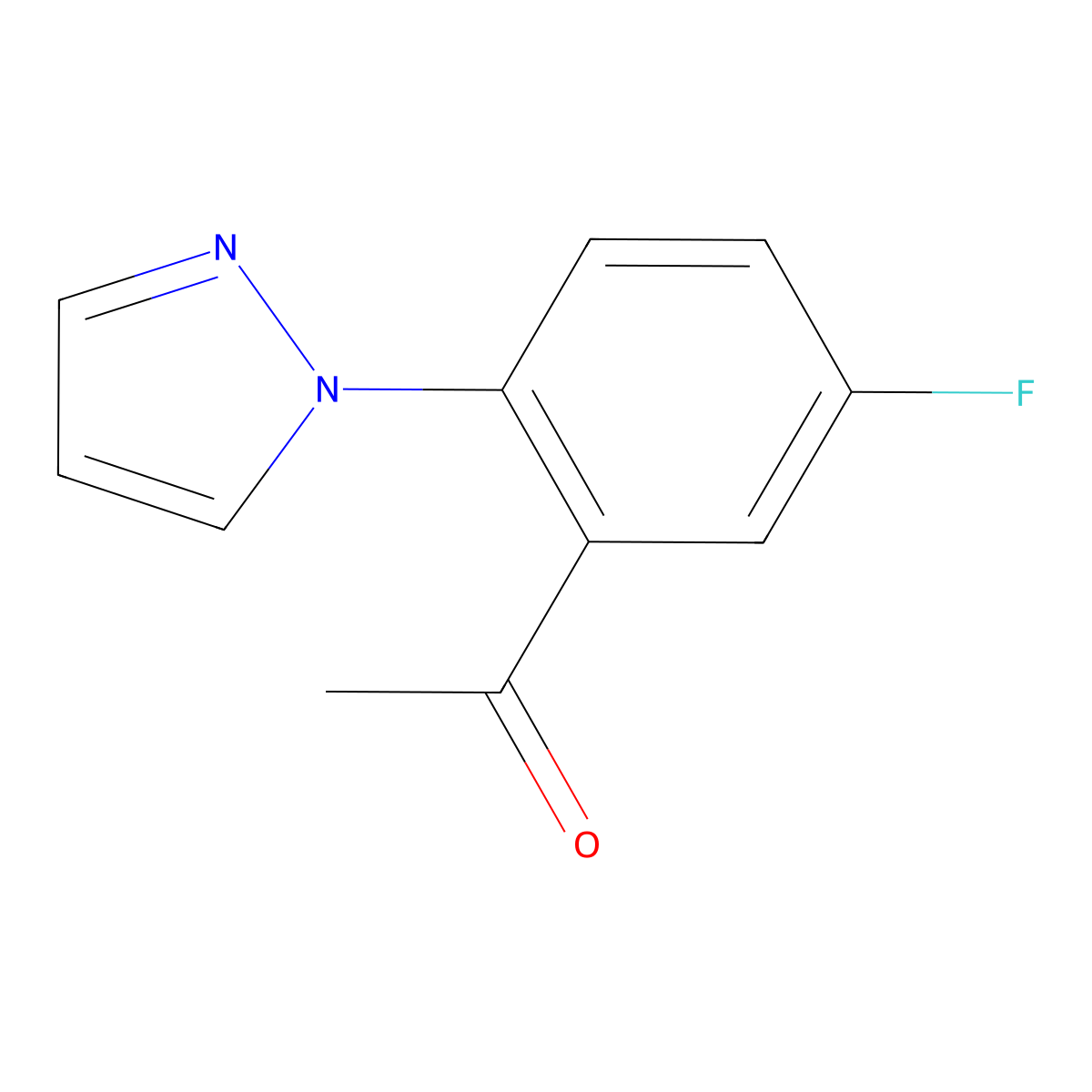 1-[5-Fluoro-2-(1H-pyrazol-1-YL)phenyl]ethan-1-one molecular structure, CAS 1152964-36-7