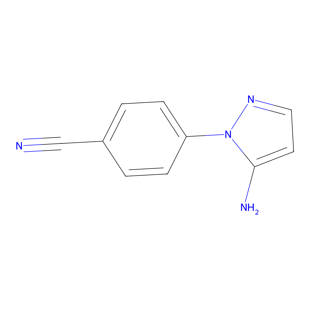 4-(5-amino-1H-pyrazol-1-yl)benzonitrile molecular structure, CAS 1152964-72-1