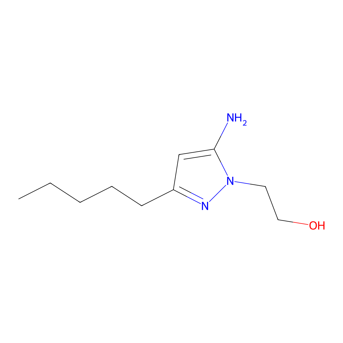 2-(5-Amino-3-pentyl-1h-pyrazol-1-yl)ethan-1-ol molecular structure, CAS 1152965-48-4